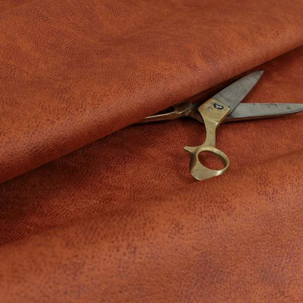 Elkhart Collection Soft Thick Durable Faux Suede Fabric In Orange Colour Upholstery Fabric CTR-294