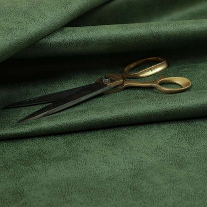 Elkhart Collection Soft Thick Durable Faux Suede Fabric In Green Colour Upholstery Fabric CTR-295 - Roman Blinds