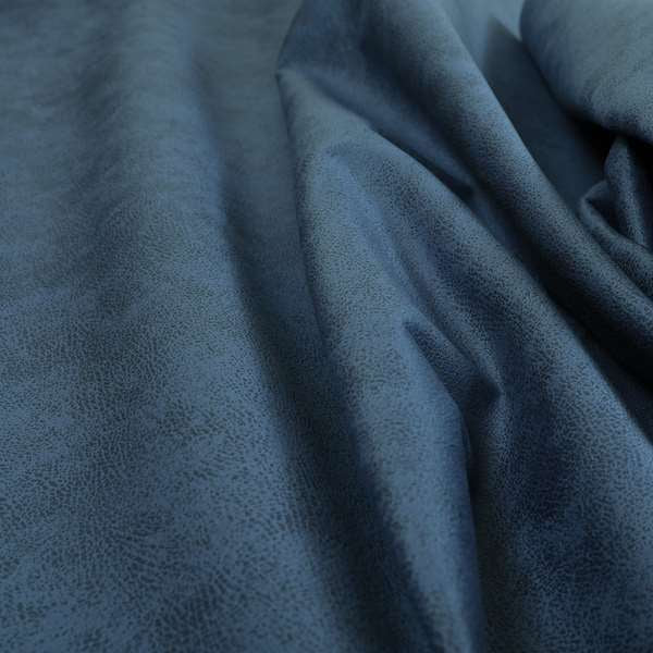 Elkhart Collection Soft Thick Durable Faux Suede Fabric In Blue Colour Upholstery Fabric CTR-297