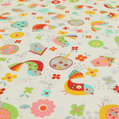 Playtime Printed Cotton Fabrics Collection Multi Colour Pattern Water Repellent Upholstery Fabric CTR-302