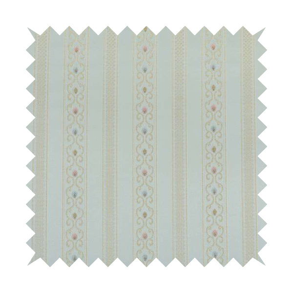 Saliha Regency Stripes Pattern Fabric Azure Collection Fabrics CTR-31 - Made To Measure Curtains