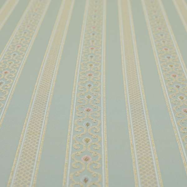 Saliha Regency Stripes Pattern Fabric Azure Collection Fabrics CTR-31 - Handmade Cushions