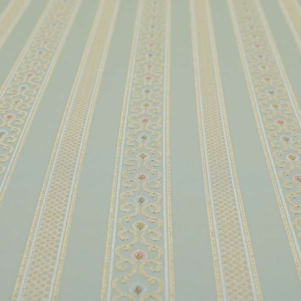 Saliha Regency Stripes Pattern Fabric Azure Collection Fabrics CTR-31 - Made To Measure Curtains