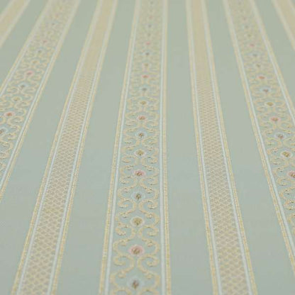 Saliha Regency Stripes Pattern Fabric Azure Collection Fabrics CTR-31 - Made To Measure Curtains