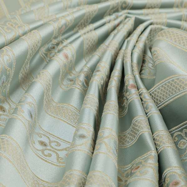 Saliha Regency Stripes Pattern Fabric Azure Collection Fabrics CTR-31 - Made To Measure Curtains