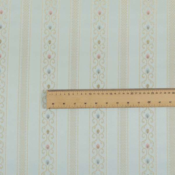 Saliha Regency Stripes Pattern Fabric Azure Collection Fabrics CTR-31 - Made To Measure Curtains