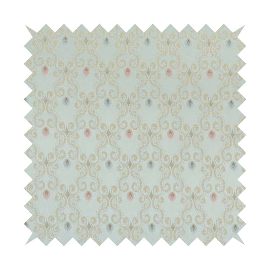 Saliha Regency Medallion Pattern Fabric Azure Collection Fabrics CTR-32