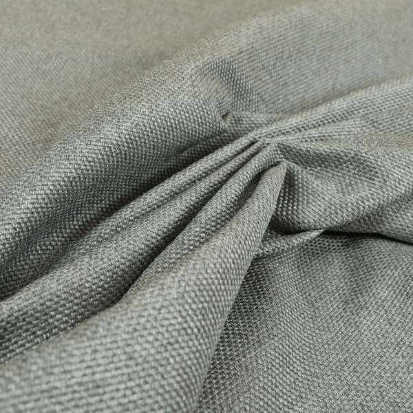 Astro Textured Basket Weave Plain Grey Silver Colour Upholstery Fabric CTR-37 - Roman Blinds