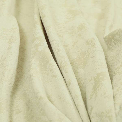 Mica Designer Fabrics Semi Plain Abstract Pattern Chenille Upholstery Fabric In Cream Colour CTR-390 - Roman Blinds