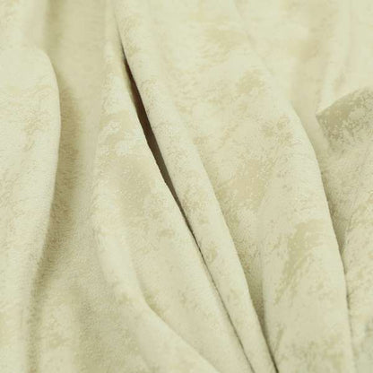 Mica Designer Fabrics Semi Plain Abstract Pattern Chenille Upholstery Fabric In Cream Colour CTR-390 - Handmade Cushions