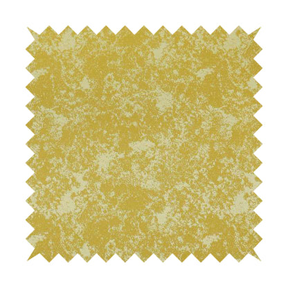 Mica Designer Fabrics Semi Plain Abstract Pattern Chenille Upholstery Fabric In Yellow Colour CTR-392 - Roman Blinds