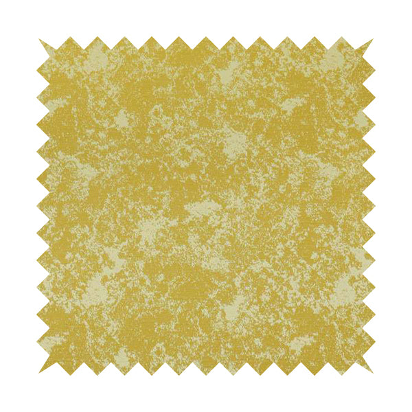 Mica Designer Fabrics Semi Plain Abstract Pattern Chenille Upholstery Fabric In Yellow Colour CTR-392 - Made To Measure Curtains