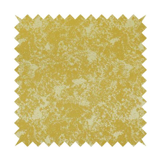 Mica Designer Fabrics Semi Plain Abstract Pattern Chenille Upholstery Fabric In Yellow Colour CTR-392