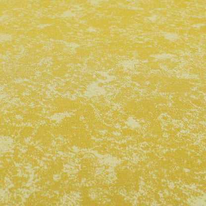 Mica Designer Fabrics Semi Plain Abstract Pattern Chenille Upholstery Fabric In Yellow Colour CTR-392