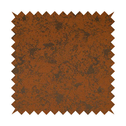 Mica Designer Fabrics Semi Plain Abstract Pattern Chenille Upholstery Fabric In Orange Colour CTR-396 - Handmade Cushions