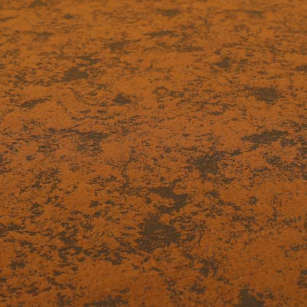 Mica Designer Fabrics Semi Plain Abstract Pattern Chenille Upholstery Fabric In Orange Colour CTR-396 - Roman Blinds