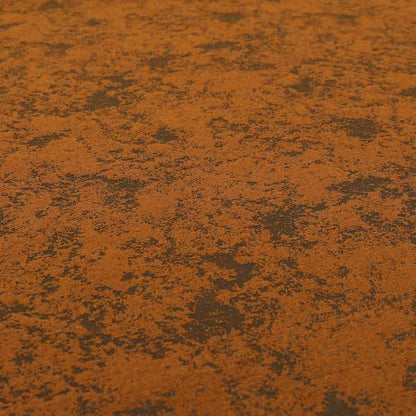 Mica Designer Fabrics Semi Plain Abstract Pattern Chenille Upholstery Fabric In Orange Colour CTR-396 - Roman Blinds