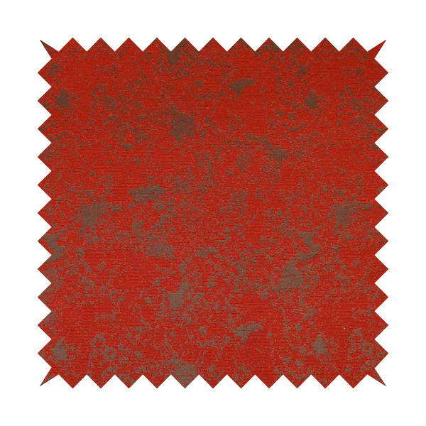 Mica Designer Fabrics Semi Plain Abstract Pattern Chenille Upholstery Fabric In Red Colour CTR-397 - Roman Blinds