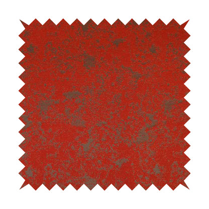 Mica Designer Fabrics Semi Plain Abstract Pattern Chenille Upholstery Fabric In Red Colour CTR-397 - Made To Measure Curtains