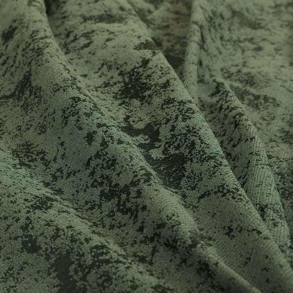 Mica Designer Fabrics Semi Plain Abstract Pattern Chenille Upholstery Fabric In Black Grey Colour CTR-399