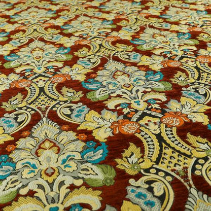 Komkotar Fabrics Rich Detail Floral Damask Upholstery Fabric In Rustic Colour CTR-404 - Handmade Cushions