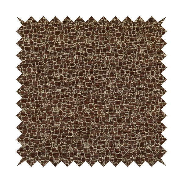 Ketu Collection Of Woven Chenille Pebble Stone Effect Pattern Brown Colour Furnishing Fabrics CTR-426 - Roman Blinds