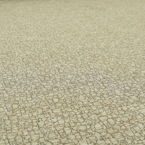 Ketu Collection Of Woven Chenille Pebble Stone Effect Pattern Beige Colour Furnishing Fabrics CTR-429