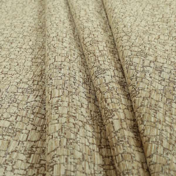 Ketu Collection Of Woven Chenille Pebble Stone Effect Pattern Beige Colour Furnishing Fabrics CTR-429 - Made To Measure Curtains