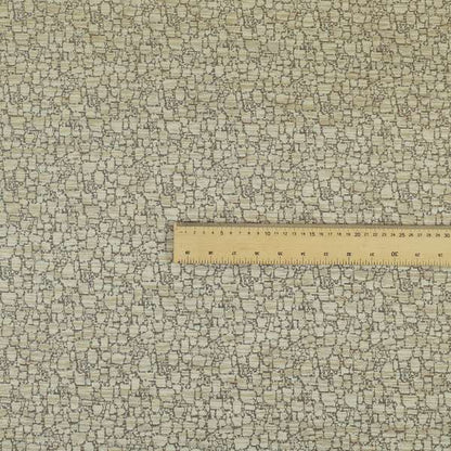 Ketu Collection Of Woven Chenille Pebble Stone Effect Pattern Beige Colour Furnishing Fabrics CTR-429 - Handmade Cushions