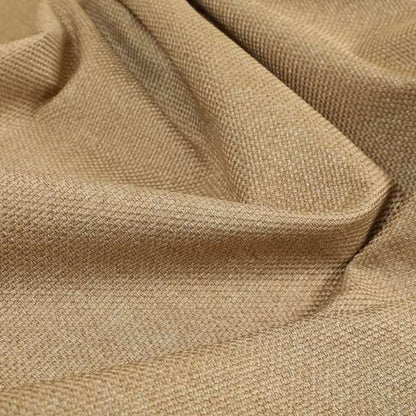 Astro Textured Basket Weave Plain Gold Colour Upholstery Fabric CTR-43