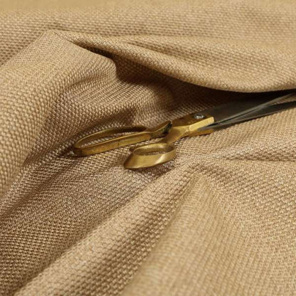 Astro Textured Basket Weave Plain Gold Colour Upholstery Fabric CTR-43 - Made To Measure Curtains