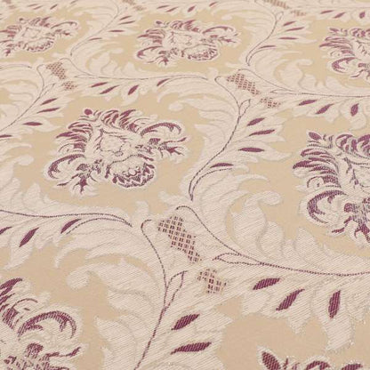 Sultan Collection Damask Floral Pattern Silver Shine Effect Purple Colour Upholstery Fabric CTR-431 - Made To Measure Curtains