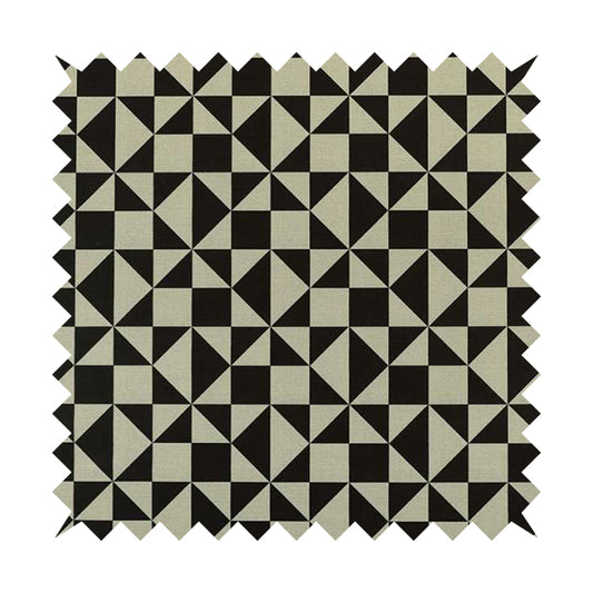 Freedom Printed Velvet Fabric Black White Geometric Modern Pattern Upholstery Fabric CTR-442