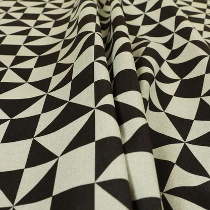 Freedom Printed Velvet Fabric Black White Geometric Modern Pattern Upholstery Fabric CTR-442