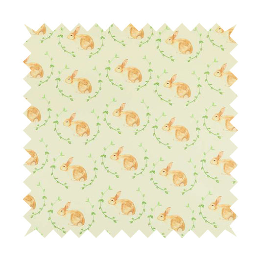 Freedom Printed Velvet Fabric Rabbit Animal Theme Pattern Upholstery Fabrics CTR-448