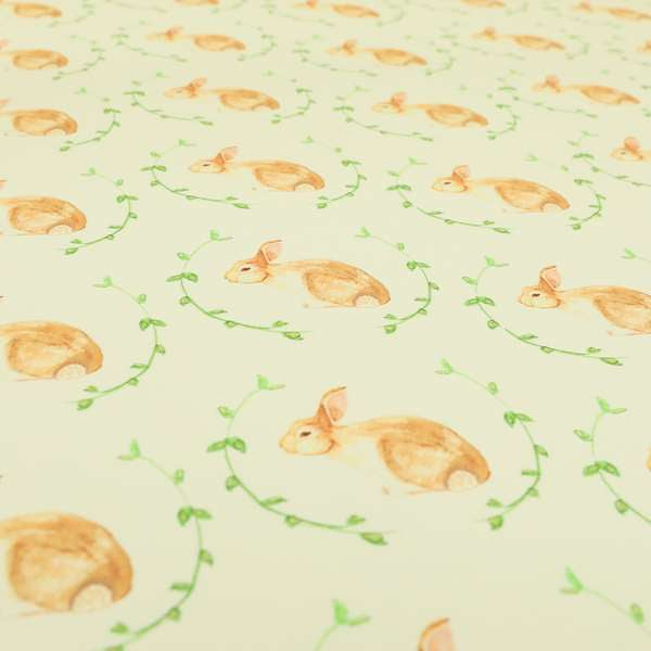 Freedom Printed Velvet Fabric Rabbit Animal Theme Pattern Upholstery Fabrics CTR-448 - Made To Measure Curtains