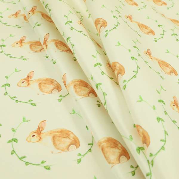 Freedom Printed Velvet Fabric Rabbit Animal Theme Pattern Upholstery Fabrics CTR-448 - Made To Measure Curtains