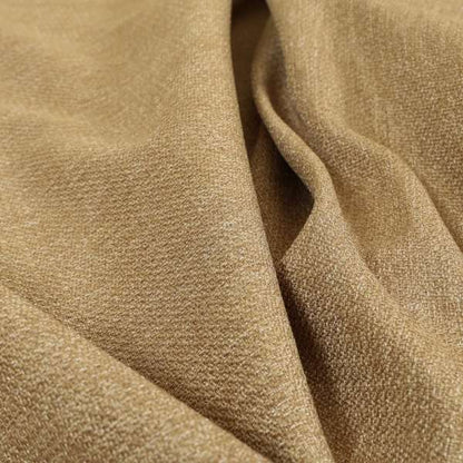 Allegra Metallic Plain Textured Weave Gold Colour Upholstery Fabric CTR-45