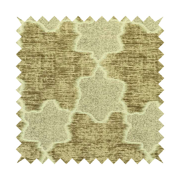 Freedom Printed Velvet Fabric Brown Colour Star Shape Modern Upholstery Fabric CTR-454 - Roman Blinds