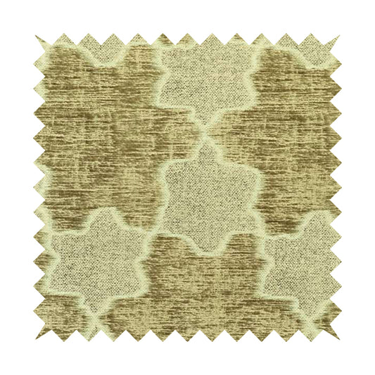 Freedom Printed Velvet Fabric Brown Colour Star Shape Modern Upholstery Fabric CTR-454