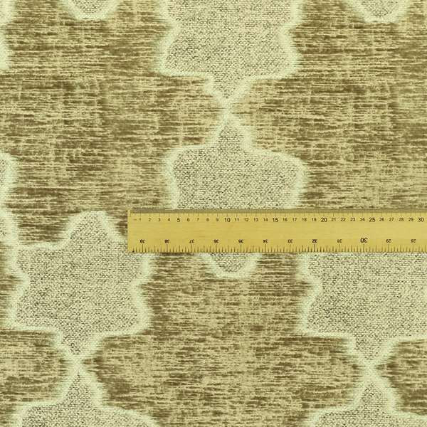 Freedom Printed Velvet Fabric Brown Colour Star Shape Modern Upholstery Fabric CTR-454 - Roman Blinds