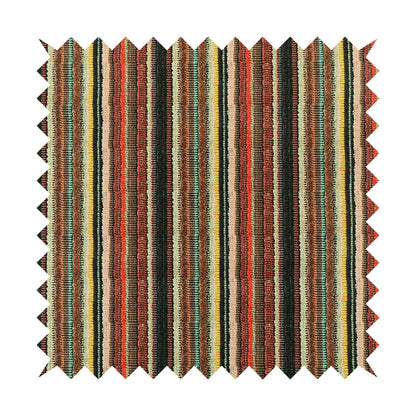 Freedom Printed Velvet Fabric Funky Multicolour Striped Pattern Upholstery Fabrics CTR-467 - Made To Measure Curtains