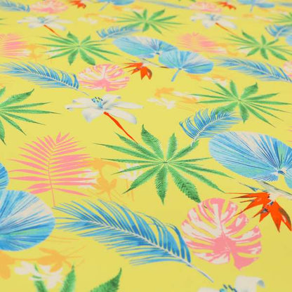 Freedom Printed Velvet Fabric Yellow Chinese Floral Blossom Pattern Upholstery Fabrics CTR-480 - Roman Blinds