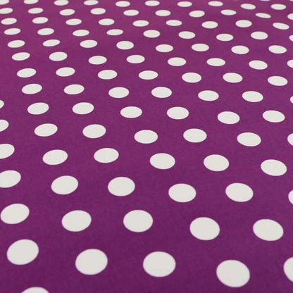 Freedom Printed Velvet Fabric Purple White Spotted Pattern Printed Upholstery Fabric CTR-481 - Roman Blinds