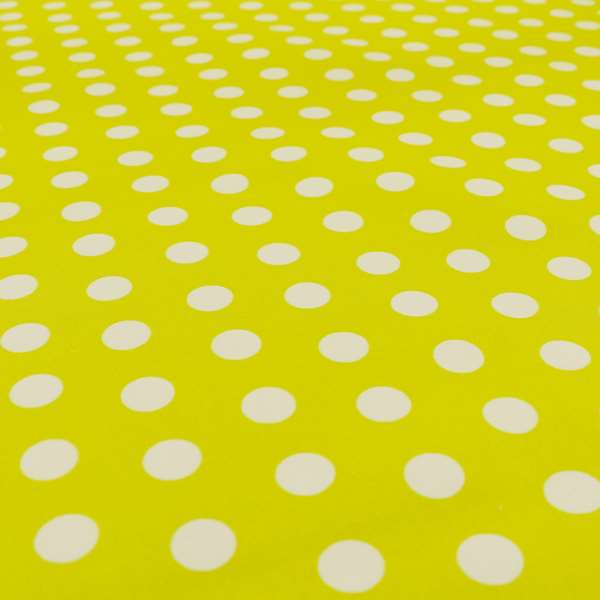 Freedom Printed Velvet Fabric Yellow White Spotted Pattern Upholstery Fabrics CTR-486 - Roman Blinds