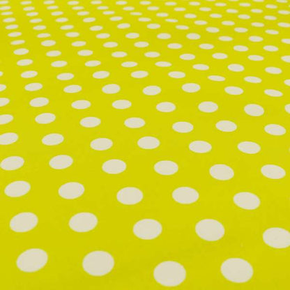 Freedom Printed Velvet Fabric Yellow White Spotted Pattern Upholstery Fabrics CTR-486 - Roman Blinds