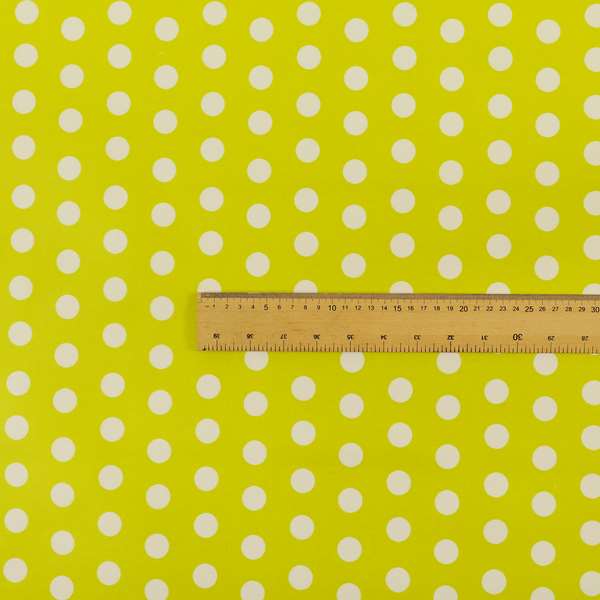 Freedom Printed Velvet Fabric Yellow White Spotted Pattern Upholstery Fabrics CTR-486 - Roman Blinds