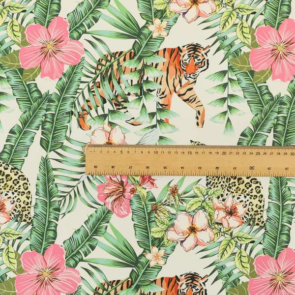 Freedom Printed Velvet Fabric Tiger Cheetah Animal Jungle Wildlife Pattern Upholstery Fabric CTR-489
