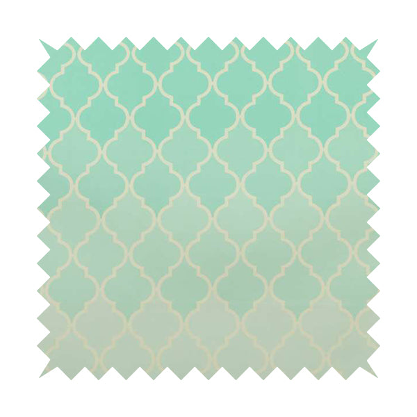 Freedom Printed Velvet Fabric Collection Aqua Colour Pattern Upholstery Fabric CTR-51 - Made To Measure Curtains