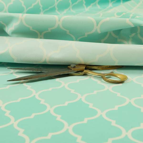 Freedom Printed Velvet Fabric Collection Aqua Colour Pattern Upholstery Fabric CTR-51